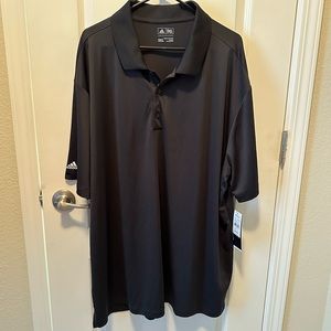 Adidas Athletic Black Performance Golf Polo
